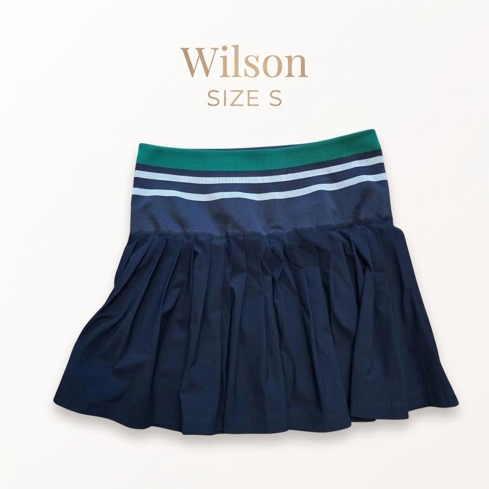 Wilson Pleated Tennis Skort Women Size S Navy Blue Tycooly Sportswear
